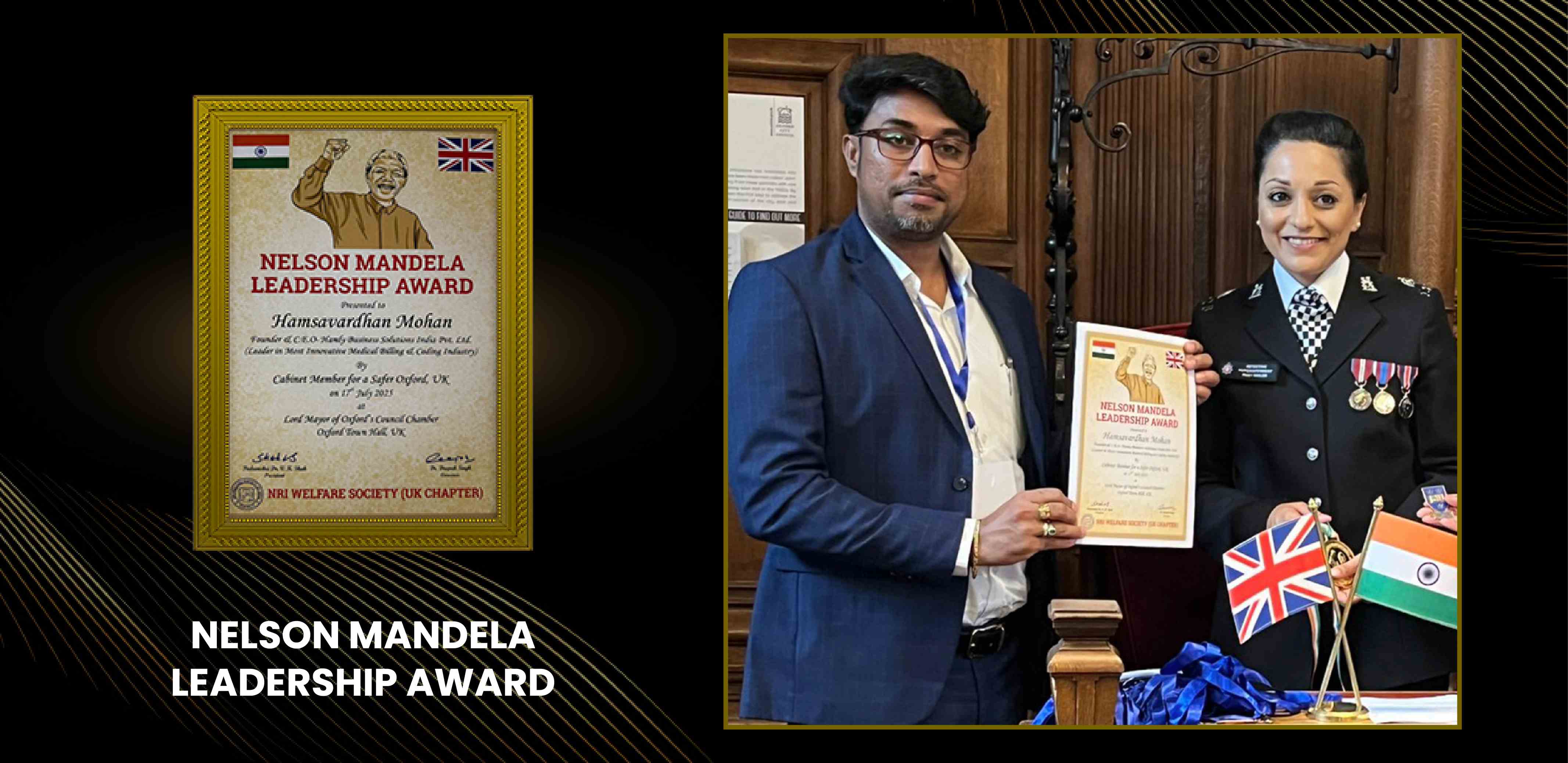 HBS CEO Honored with Nelson Mandela Leadership Award at Oxford